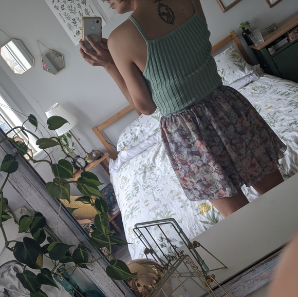 Mint ribbed knit crop top - Forever 21 - Picture 3 of 9